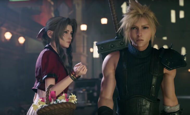 final fantasy aerith and cloud and tifa